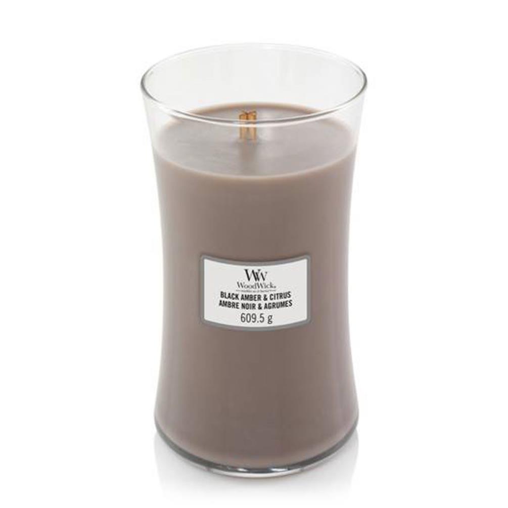 WoodWick Black Amber & Citrus Large Hourglass Candle £18.89